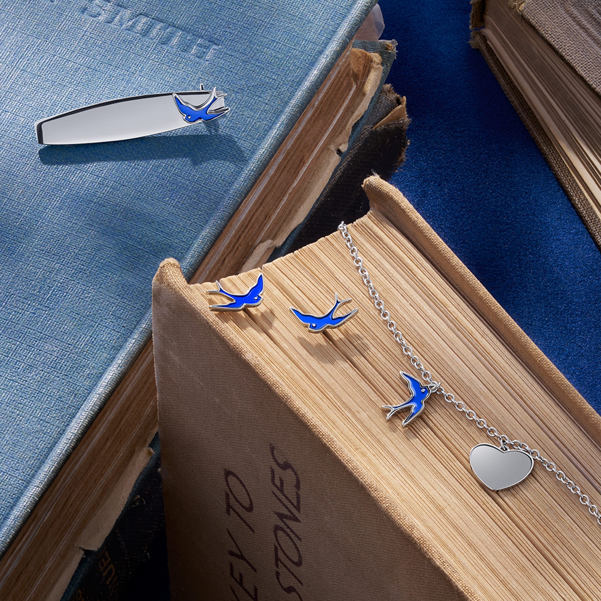 Bluebird of Happiness Children's Brooch in Sterling Silver Rhodium