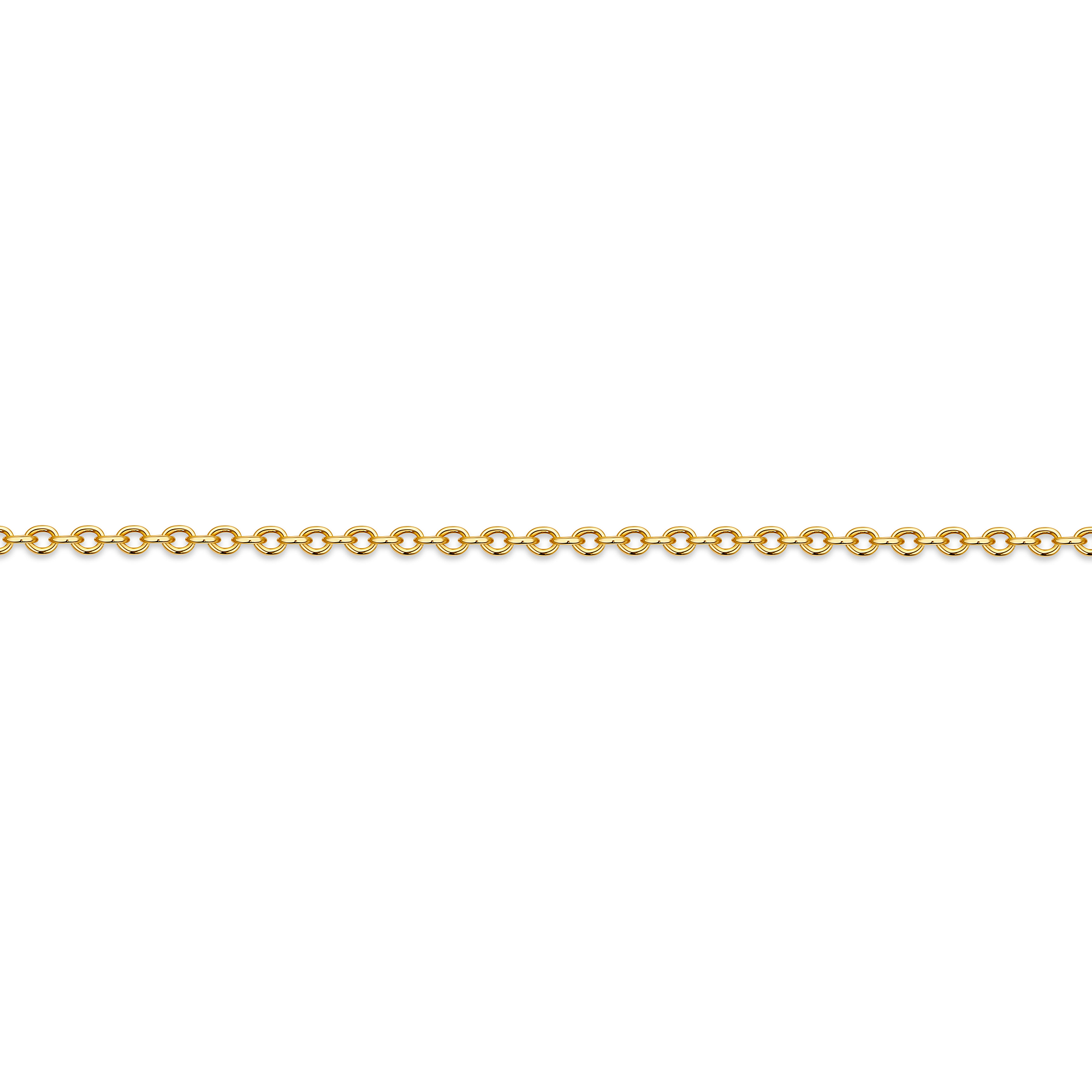 Round Cable 45cm Chain in 18ct Yellow Gold