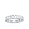 Everlasting 4.40ct TW Emerald Cut Lab-Grown Diamond Full Eternity Wedding Band in 18ct White Gold