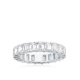 Everlasting 4.40ct TW Emerald Cut Lab-Grown Diamond Full Eternity Wedding Band in 18ct White Gold