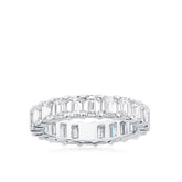 Everlasting 4.40ct TW Emerald Cut Lab-Grown Diamond Full Eternity Wedding Band in 18ct White Gold