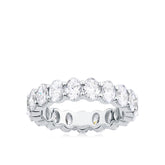 Everlasting 3.80ct TW Oval Lab-Grown Diamond Full Eternity Wedding Band in 18ct White Gold
