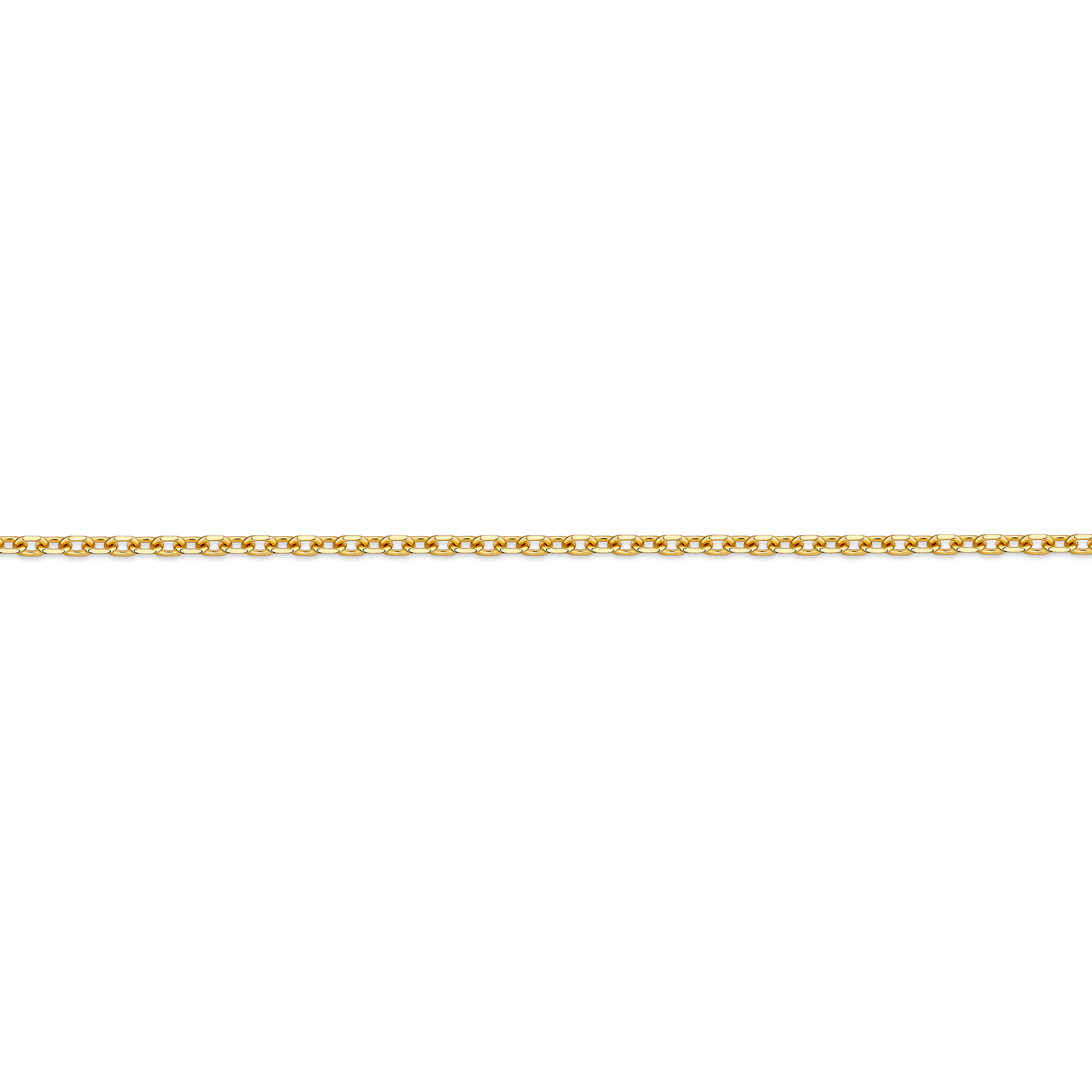 Elongated Diamond Cut Cable 45cm Chain in 18ct Yellow Gold