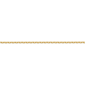 Elongated Diamond Cut Cable 45cm Chain in 18ct Yellow Gold
