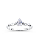 Everlasting Promise 0.33ct TW Pear Lab-Grown Diamond Ring in 9ct White Gold