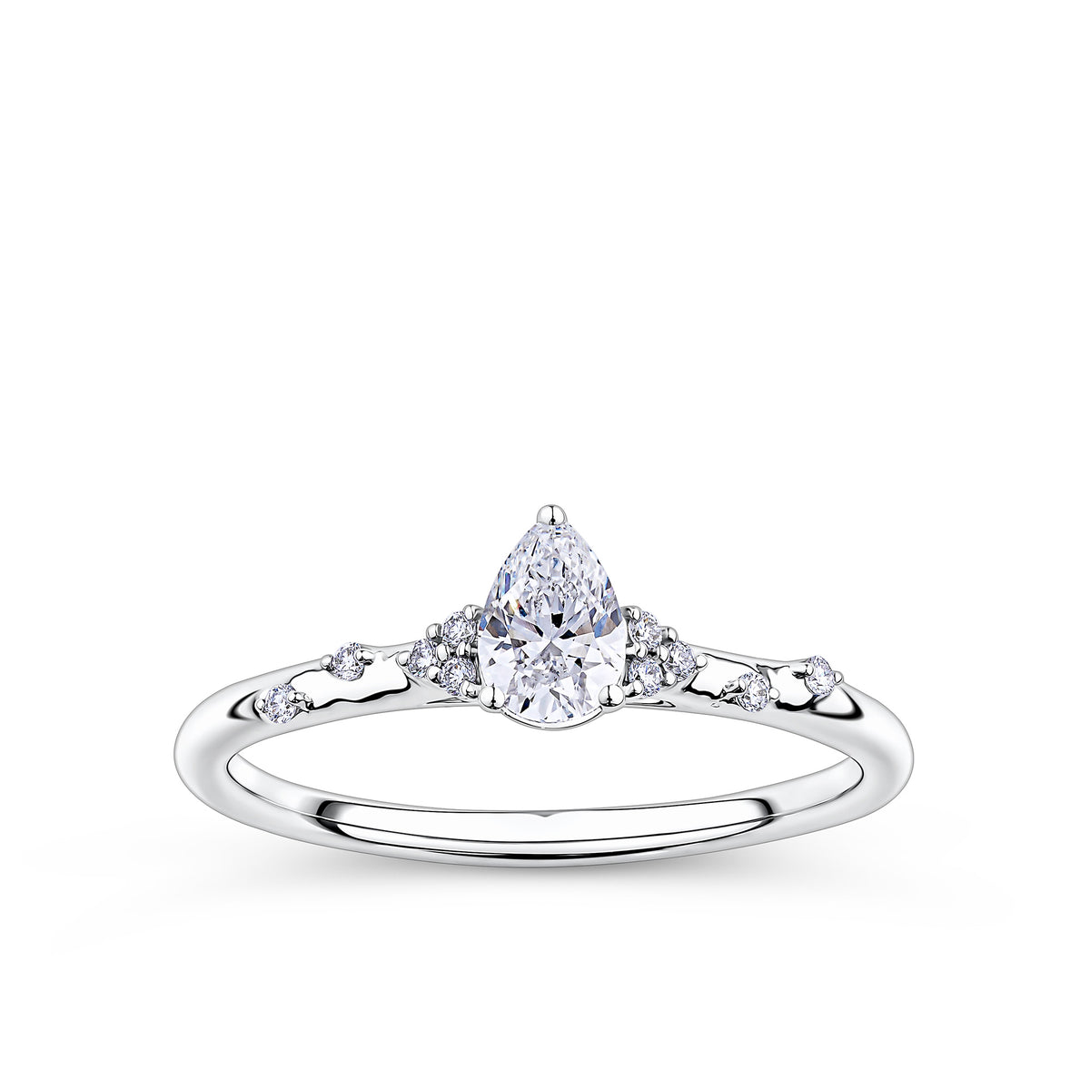 Everlasting Promise 0.33ct TW Lab Grown Diamond Pear Cut Ring in 9ct White Gold