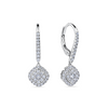Everlasting 0.50ct TW Princess Lab-Grown Diamond Double Halo Drop Earrings in 9ct White Gold