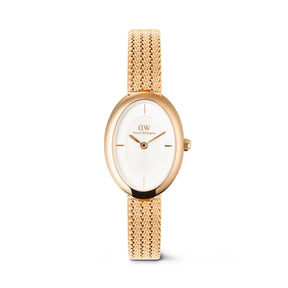 Daniel Wellington Juliette Braided Mesh White Sunray Rose Gold
