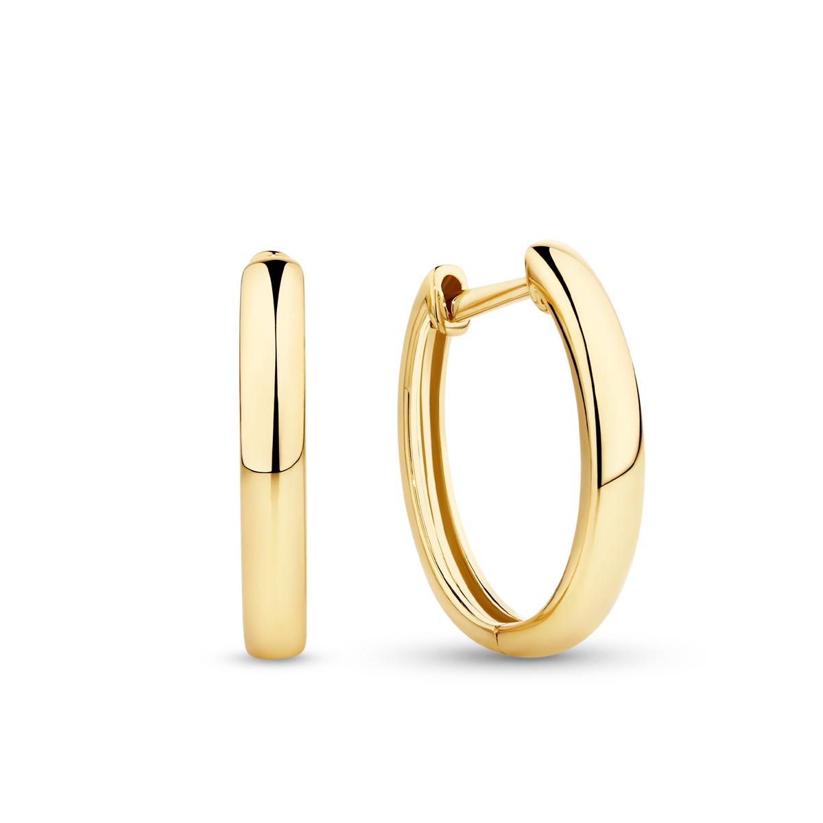 Oval Huggies in 9ct Yellow Gold