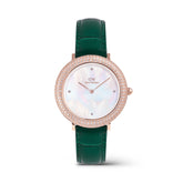 Daniel Wellington Crystalline Bezel Green Croc Rose Gold Watch