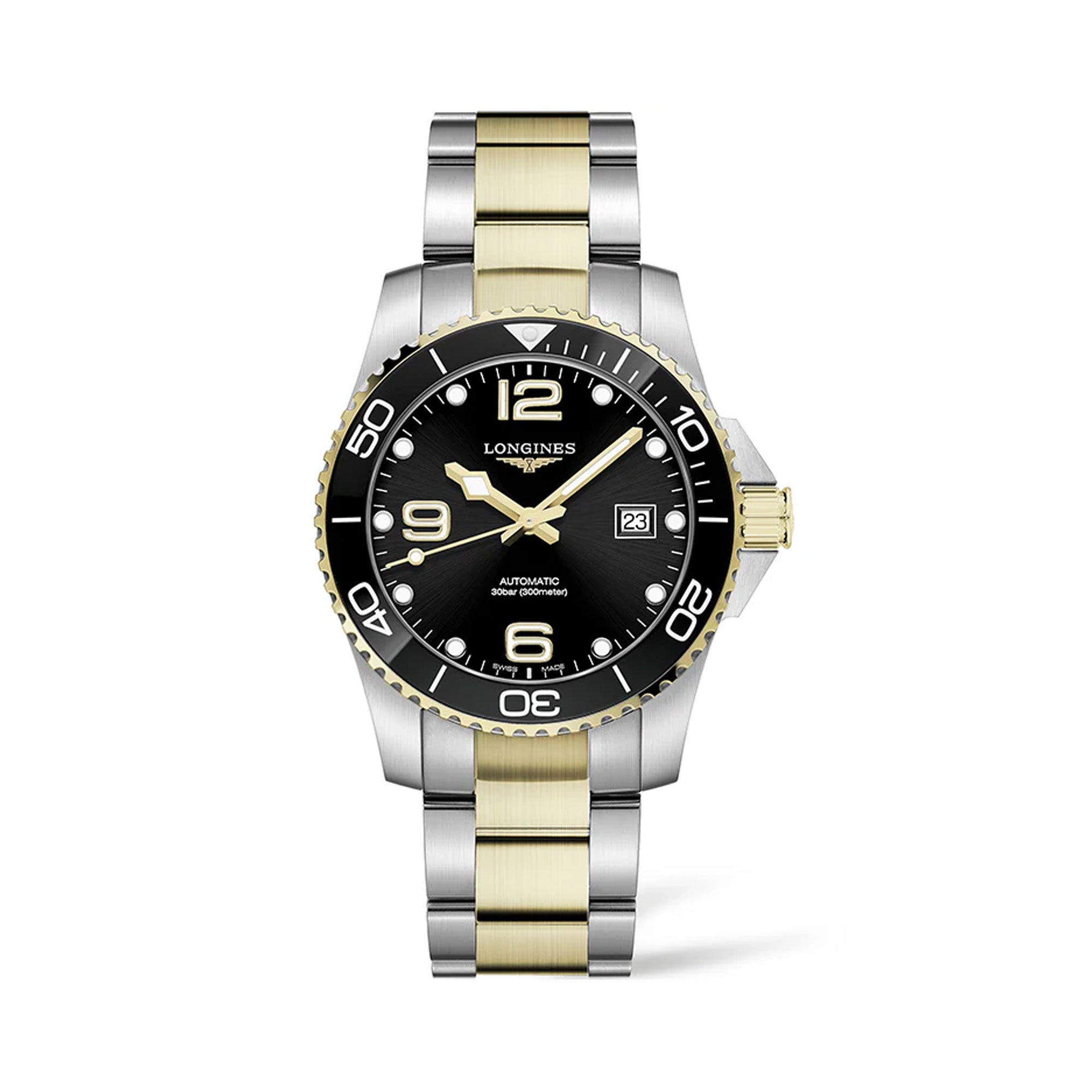 Longines Hydro Conquest Men's 41mm Automatic Stainless Steel & Yellow IP L3.781.3.56.7