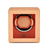 WOLF peach single watch winder with orange interior