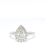 1.31ct TDW Diamond Pear Ring in 18ct White Gold