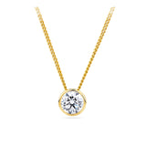 Cubic Zirconia Pendant in 9ct Yellow Gold