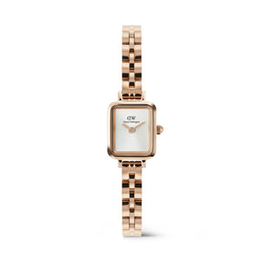 Daniel Wellington Quadro Mini Arch 3-link White Sunray Rose Gold