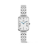 Daniel Wellington Quadro Roman Numerals Date 5-link Silver