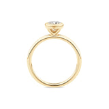 Everlasting 1.25ct TW Lab-Grown Diamond Oval Cut Bezel Set Solitaire Engagement Ring in 18ct Yellow Gold
