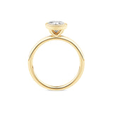 Everlasting 1.25ct TW Round Brilliant Lab-Grown Diamond Bezel Set Solitaire Engagement Ring in 18ct Yellow Gold
