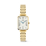 Daniel Wellington QuadroRoman Numerals Date 5-link Gold