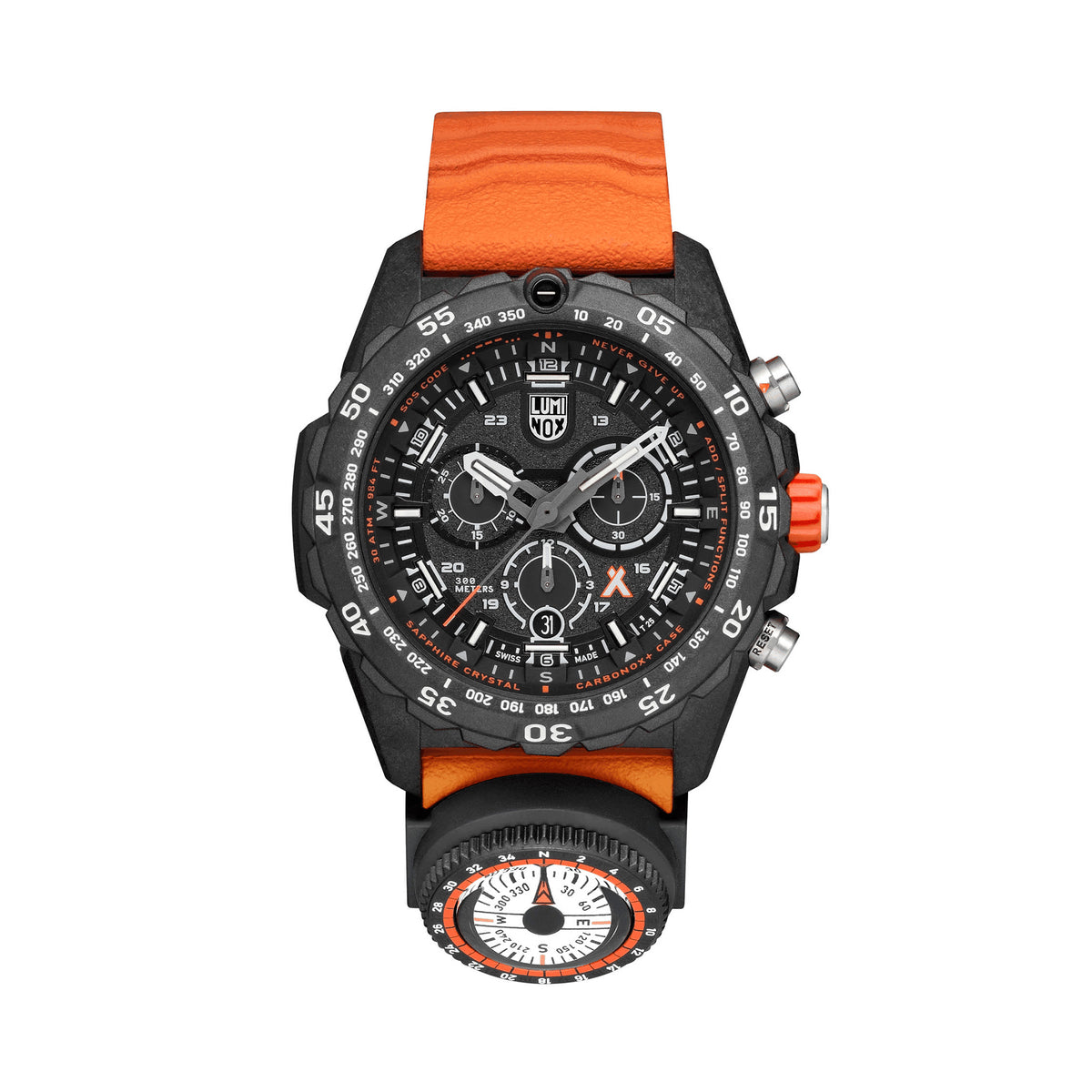 Luminox Men's Black PVD Quartz Chronograph Sport Watch Black Dial