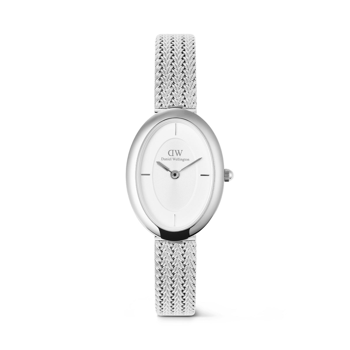 Daniel Wellington Juliette Braided Mesh White Sunray Silver