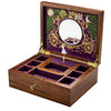 Wolf Cinderella Ballet Musical Jewellery Box (190017) shown front-facing, featuring a walnut wood veneer exterior with [Cinderella-themed] marquetry inlay. This musical jewellery box combines fairytale styling with fine craftsmanship for jewellery storage and display.