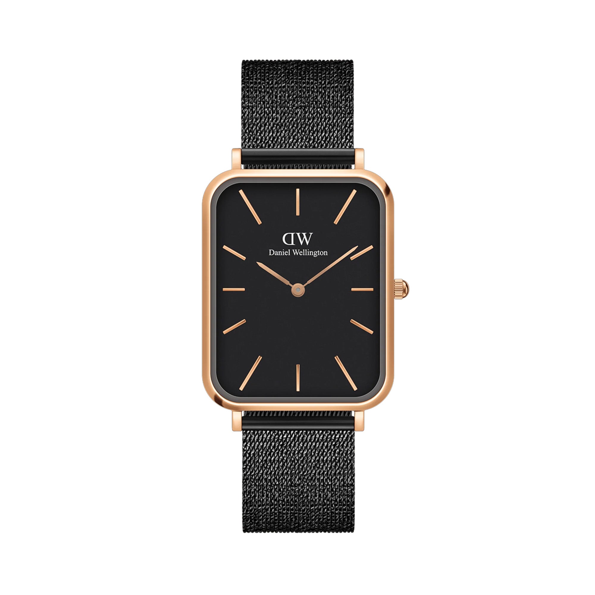 Daniel Wellington Quadro 29X36.5 Pressed Ashfield Rose Gold & Black Watch