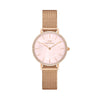 Daniel Wellington Petite 28 Bezel Mesh Pink Mother of Pearl Rose Gold Watch