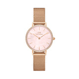 Daniel Wellington Petite 28 Bezel Mesh Pink Mother of Pearl Rose Gold Watch