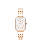 Daniel Wellington Quadro 20x26 Bezel 5-Link White & Rose Gold Watch