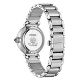 Detail of the stainless steel bracelet construction, shown from behind.