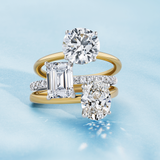 Everlasting 1.25ct TW Round Brilliant Lab-Grown Diamond Solitaire Engagement Ring in 18ct Yellow and White Gold