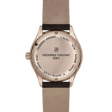 Frederique Constant Men's 40mm Stainless Steel Automatic Watch FC-303MC5B4 shown from the back, featuring the solid case back that houses the FC-303 automatic movement. The construction supports the watch's 50m water resistance rating.