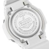Back of the white resin strap on the Casio G-SHOCK 2500 Series Quartz Men’s Watch GAC2500-7A, 46.7mm case. The bio-based resin strap and case back are shown.