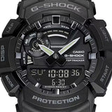 Casio G-SHOCK GBA900-1A analogue digital sport watch with black resin band, fitness tracking features, and shock-resistant design.