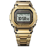 The Casio G-SHOCK Full Metal GMW-B5000GD-9 Men's Digital Watch, 49mm case. The gold-tone stainless steel case and black dial make a bold statement for everyday wear.
