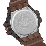 Back of the case on the Casio G-SHOCK Solar Men's Watch GR-B300H-5A, 55mm case, showing the screw-lock crown and Carbon Core Guard construction. The case's shock-resistant build is visible from this angle.