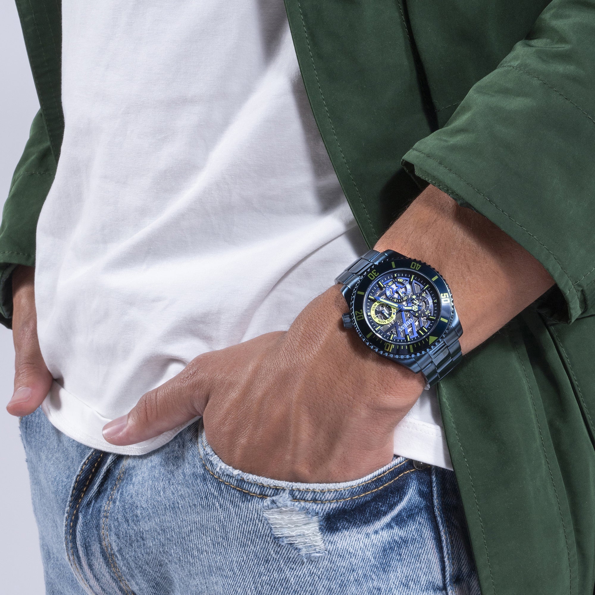 Guess Men's 45.00mm Navy Midnight Axel Watch GW0488G4
