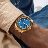 Guess Men's 42mm Brown Gold Tone Quartz Watch GW0663G2