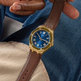 Guess Men's 42mm Brown Gold Tone Quartz Watch GW0663G2