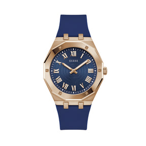 Guess Men's 42mm Blue Rose Gold Quartz Watch GW0663G3