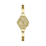 Guess Women's 28mm Gold Audrey Glitz Hexagonal Quartz Watch GW0680L2