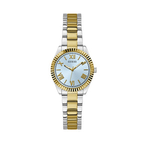 Guess Women's 30mm Gold and Silver Mini Luna Blue Quartz Watch GW0687L4