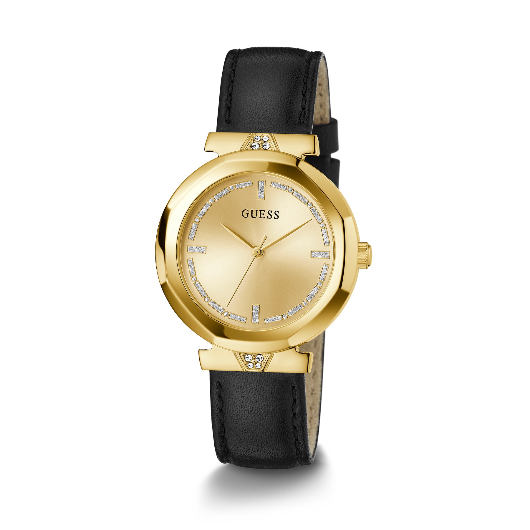Guess black gold watch store