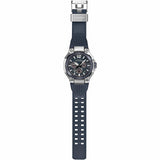 The Casio G-Shock GWRB3000A-2A is fitted with a blue bio-based urethane band with standard buckle clasp, with the case back confirming Triple G Resist shock, centrifugal force, and vibration resistance, Tough Solar charging, and 200-metre water-resistant construction.