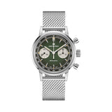 Hamilton American Classic Intra-Matic Chronograph H H38429861 40mm stainless steel watch with hunter green smoky dial