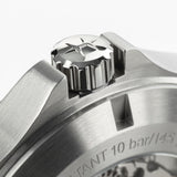 Hamilton Khaki Field King Day-Date Automatic 40mm Men's Watch Black Sunray Dial H64475131 close up of crown