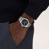 Hamilton Khaki Field Murph Automatic 38mm Watch on Wrist Blue-to-Black Gradient Dial H70405140