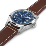 Hamilton Khaki Field H70605540 Brown Calfskin Leather Strap with Pin Buckle Clasp 22mm Lug Width