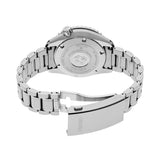 The Seiko Prospex Marinemaster JAMSTEC Limited Edition Men's 42.60mm Watch HBF002J is fitted with a stainless steel bracelet featuring a tool-less micro-adjustment clasp. The screw-down case back contributes to the watch's 300m water resistance rating.
